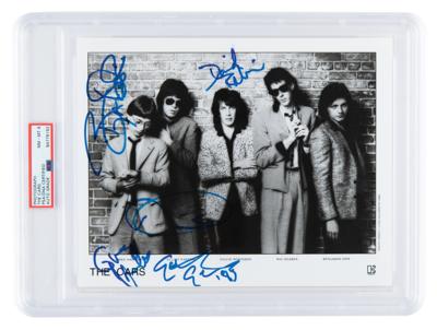 Lot #7258 The Cars Signed Photograph - PSA NM-MT 8