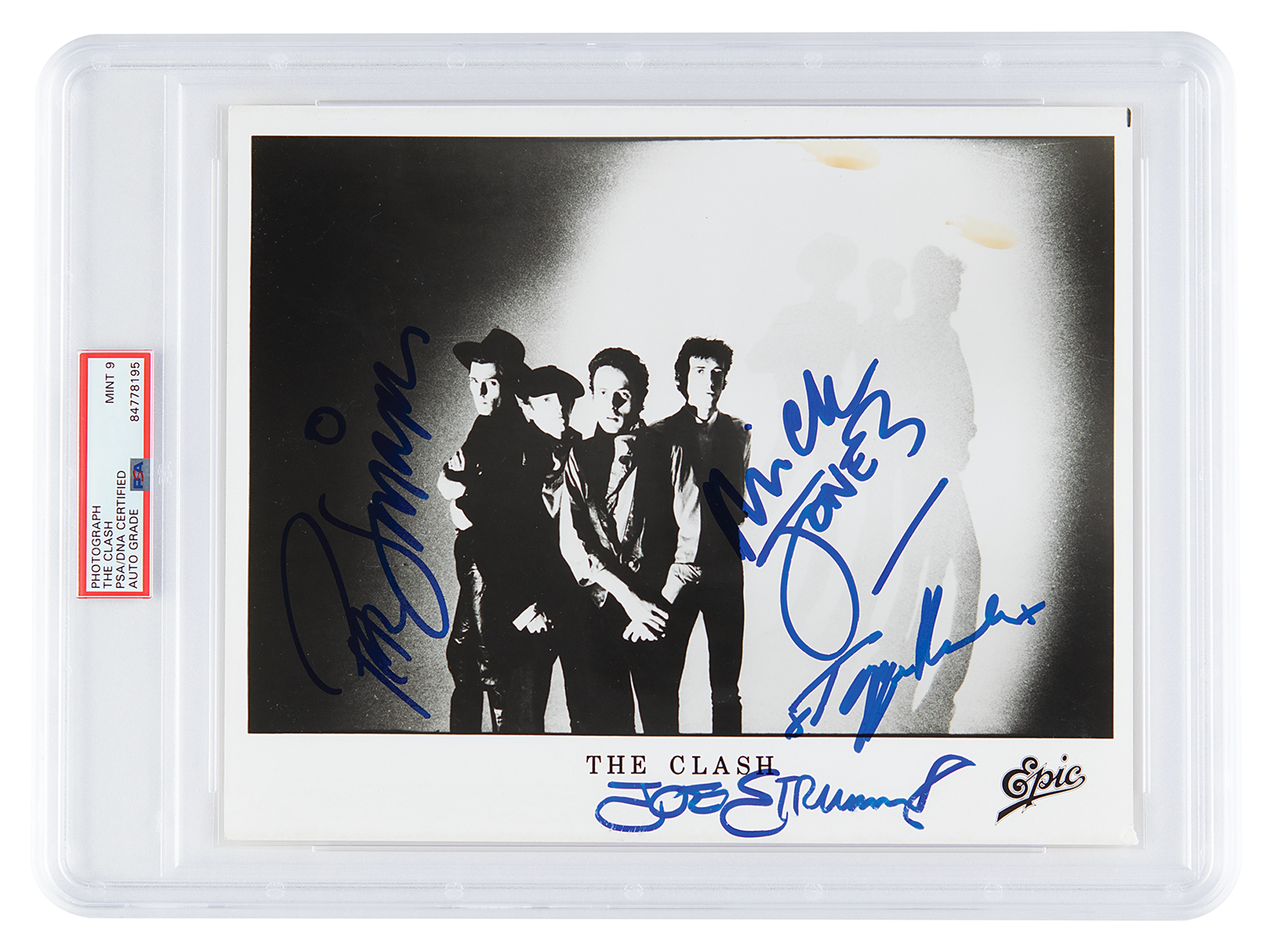 Lot #7275 The Clash Signed Photograph - PSA MINT 9