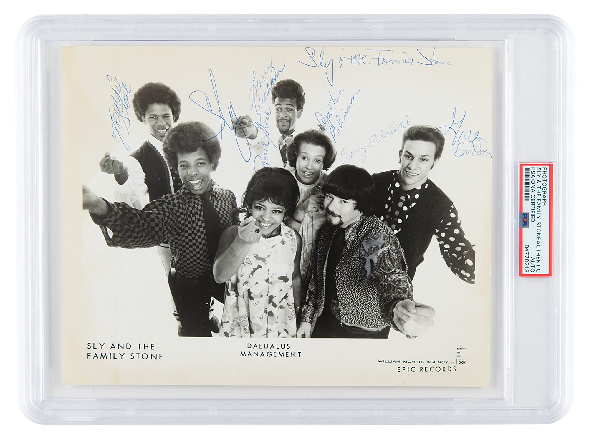 Lot #7360 Sly and the Family Stone Signed Photograph