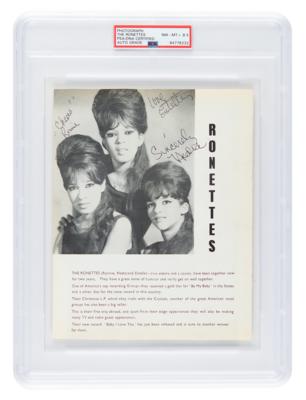 Lot #7356 The Ronettes Signed Photograph - PSA NM-MT+ 8.5