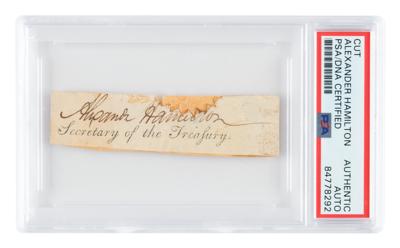 Lot #7064 Alexander Hamilton Signature as Treasury Secretary - Image 1