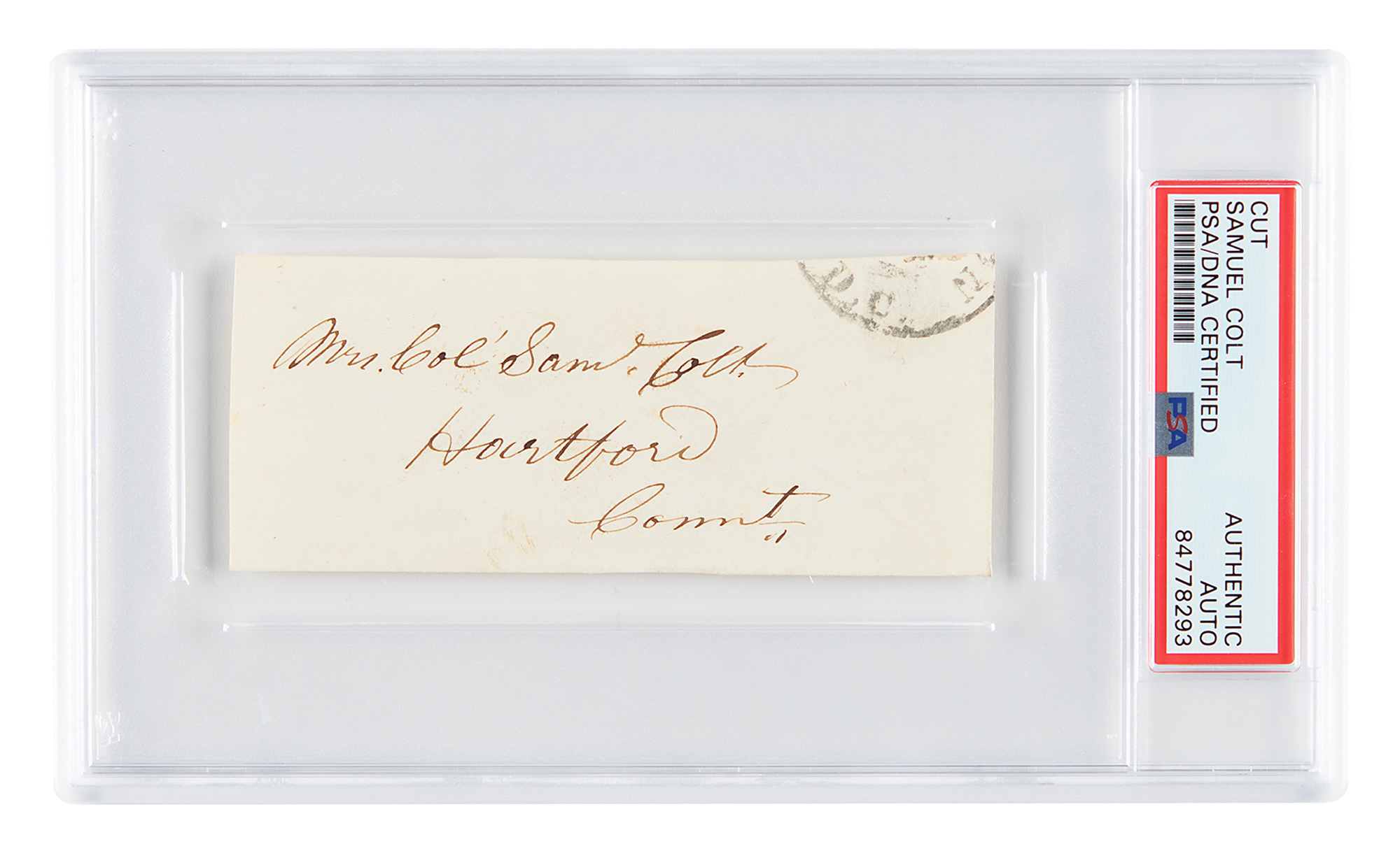 Lot #7077 Samuel Colt Signature