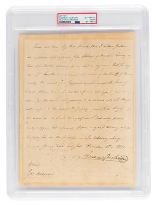 Lot #7011 Andrew Jackson Document Signed