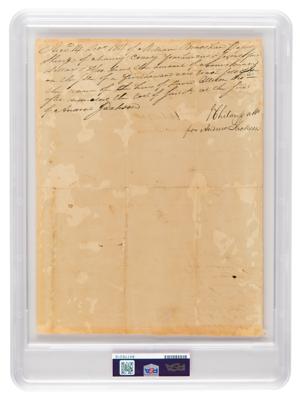 Lot #7011 Andrew Jackson Document Signed - Image 2