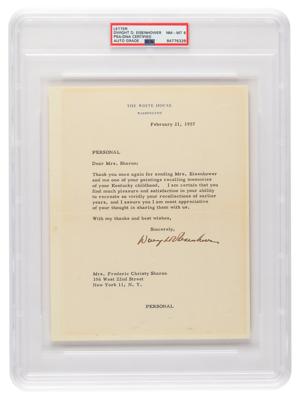 Lot #7040 Dwight D. Eisenhower Typed Letter Signed as President - PSA NM-MT 8