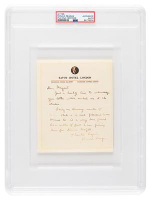 Lot #7031 Ronald Reagan Autograph Letter Signed - Image 1