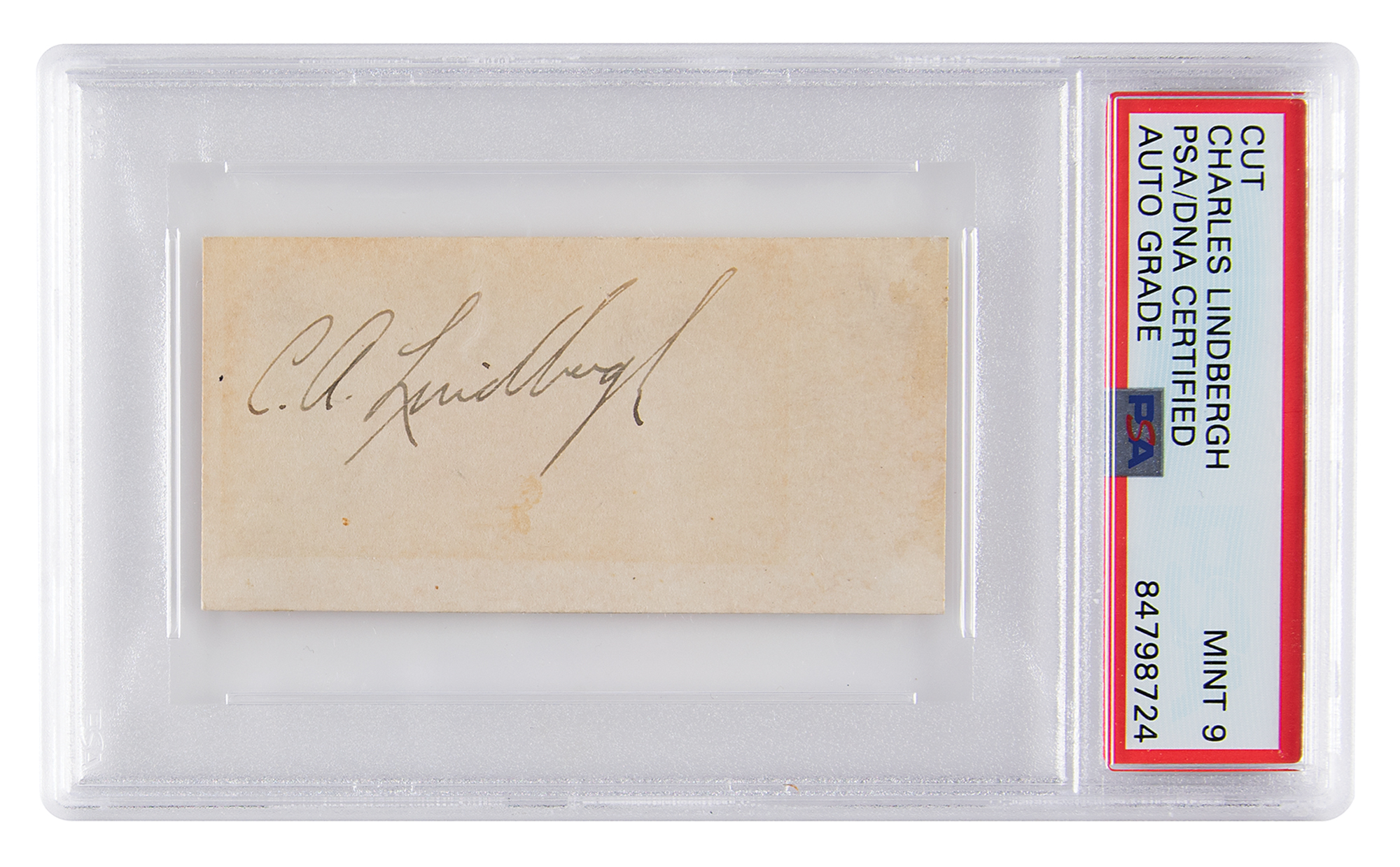 Charles Lindbergh Signature - PSA MINT 9 | RR Auction