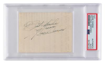 Lot #7504 Jesse Owens Signature