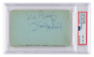 Lot #7264 Jimi Hendrix Signature - PSA NM-MT 8 - Image 1