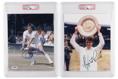 Lot #7522 Tennis: Jimmy Connors and Margaret Court (2) Signed Photographs