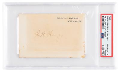 Lot #7048 Rutherford B. Hayes Signed White House Card
