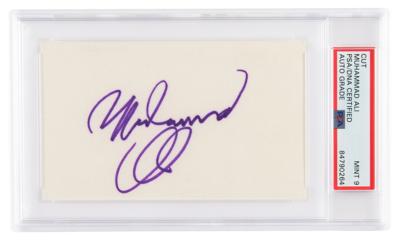 Lot #7459 Muhammad Ali Signature - PSA MINT 9