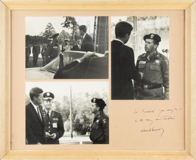 Lot #2213 JFK Signed Photograph Display with Original Signing Pen - Image 1