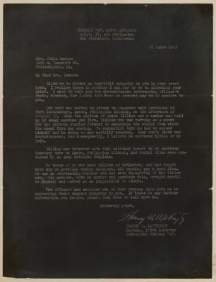 Lot #2158 Douglas MacArthur Typed and Signed Letter of Condolence - Image 3