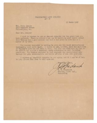 Lot #2158 Douglas MacArthur Typed and Signed Letter of Condolence - Image 5