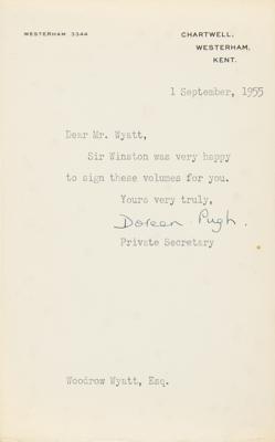 Lot #2136 Winston Churchill Signed Book with Telegram - Image 6