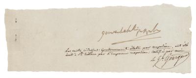 Lot #2001 Napoleon Autograph Endorsement Signed on