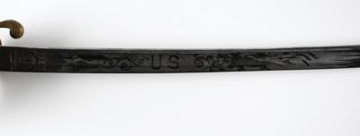 Lot #2112 US Model 1850 Foot Officer's Sword by Ames Belonging to Lt. Frederick T. Brown, 44th MA Infantry - Image 4