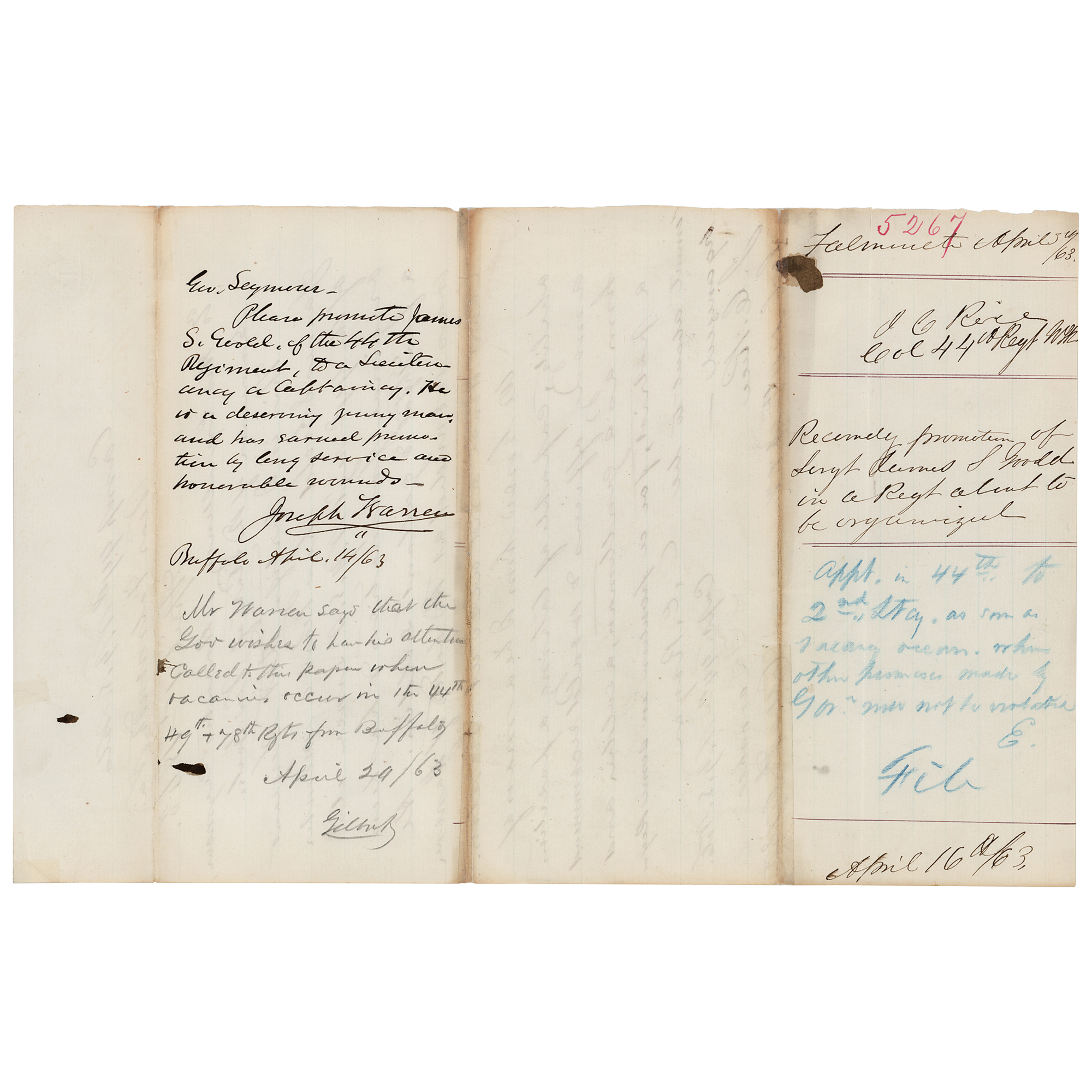 Lot #2104 Fred Mundy's Little Round Top-Used Civil War Sword with Lucius Larrabee Letter Signed - Image 12
