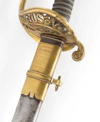 Lot #2104 Fred Mundy's Little Round Top-Used Civil War Sword with Lucius Larrabee Letter Signed - Image 1