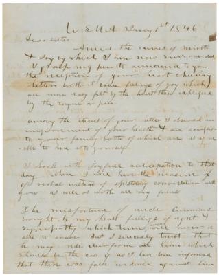 Lot #2049 Stonewall Jackson Autograph Letter Signed from West Point - Image 1