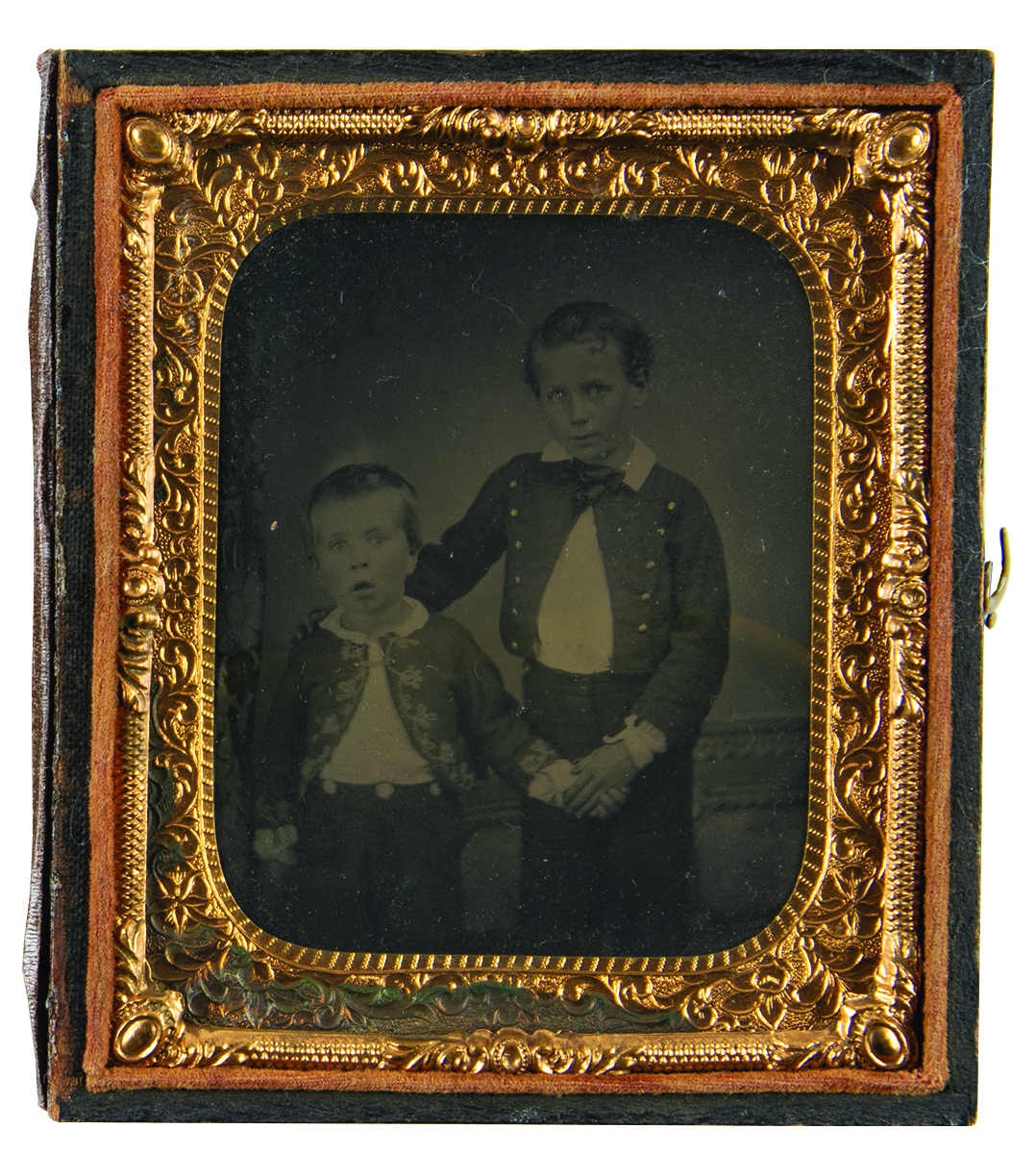 Lot #2075 Union Soldier's Children Tintype Carried in War - Image 1