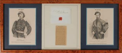 Lot #2031 Confederate Flag Fragment with Francis E. Brownell Signature - Image 1