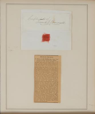 Lot #2031 Confederate Flag Fragment with Francis E. Brownell Signature - Image 2