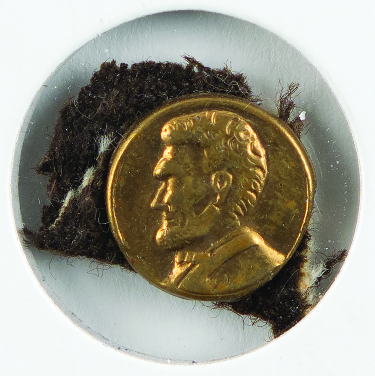 Lot #2102 Abraham Lincoln Mourning Button - Image 2