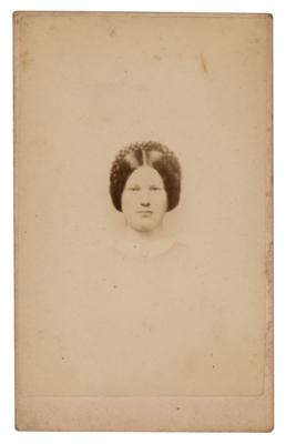 Lot #2046 Gettysburg: Jennie Wade Carte-de-Visite, Postcard, and Document - Image 1