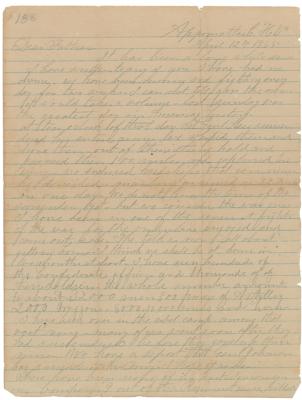 Lot #2082 Battle of Appomattox Court House: Letter