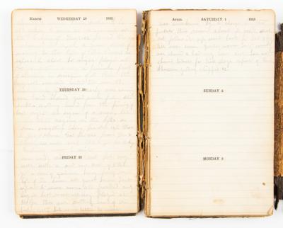 Lot #2077 Union Soldiers' Diary: Entries on Lee, Grant, and Sheridan - Image 3