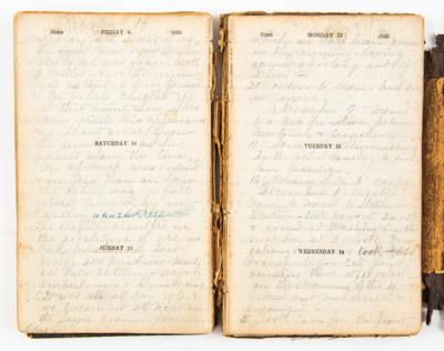 Lot #2077 Union Soldiers' Diary: Entries on Lee, Grant, and Sheridan - Image 1