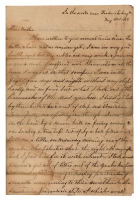 Lot #2012 Battle of Chancellorsville: Confederate Soldier's Letter - Image 1