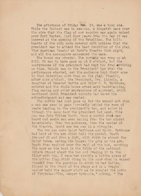 Lot #2094 Lincoln Assassination: Calvin E. Keach Signed Typescript - Image 2