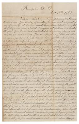 Lot #2073 Union Soldier: Emmet Cole Autograph Letter Signed - Image 1
