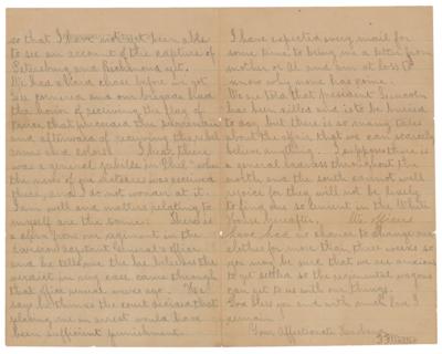 Lot #2099 Union Soldier's Letter on Lincoln's Assassination and Lee's Surrender - Image 2