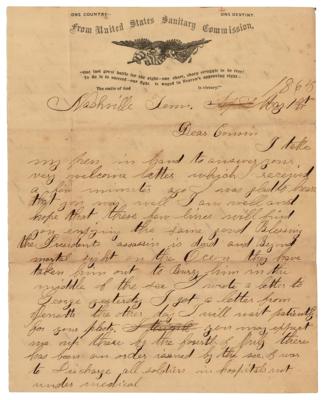 Lot #2086 John Wilkes Booth: Union Soldier's Letter on Booth's Burial - Image 1