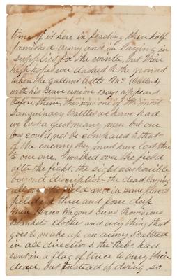 Lot #2076 Union Soldier's Letter: Dead at Antietam Lay Four Deep - Image 2