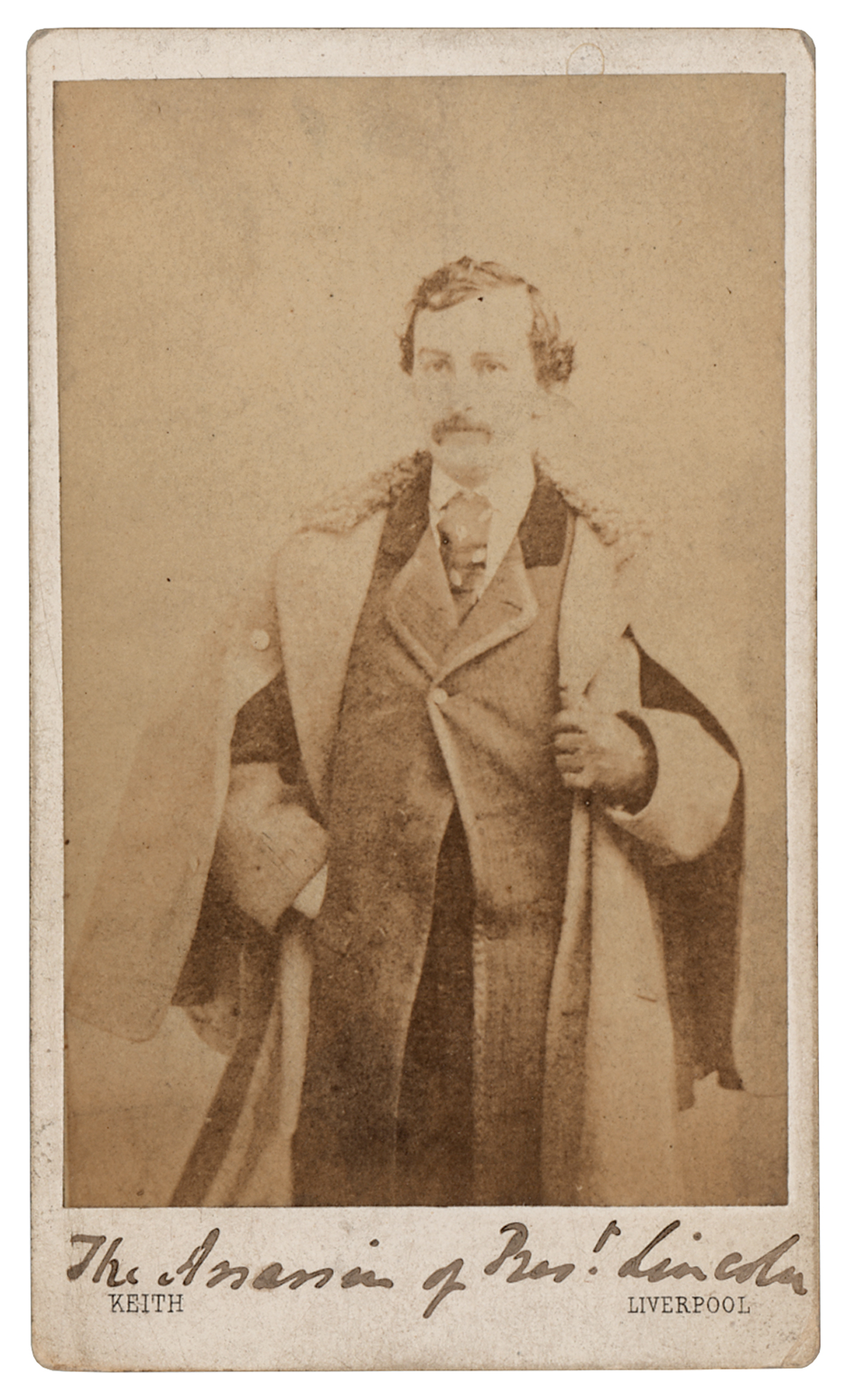 John Wilkes Booth Carte De Visite Photograph RR Auction   3473169 1 