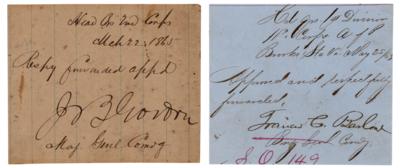 Lot #2044 Gettysburg: Francis C. Barlow and John B. Gordon Signatures - Image 1