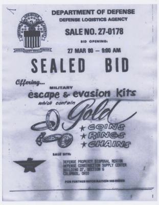 Lot #2185 WWII U.S. Navy Escape and Evasion 'Barter Kit' - Sealed - Image 8
