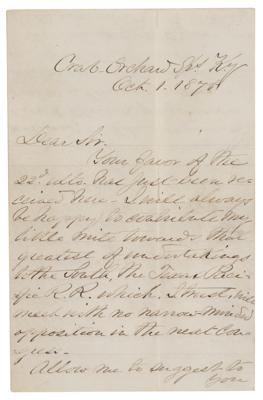 Lot #2016 P. G. T. Beauregard Autograph Letter Signed - Image 1