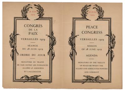 Lot #2128 The Allied Leaders of the Versailles Treaty Signed Pamphlet - Image 2