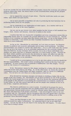Lot #2219 Richard Nixon 1959 Soviet Union 'Kitchen Debate' Transcripts - Image 5