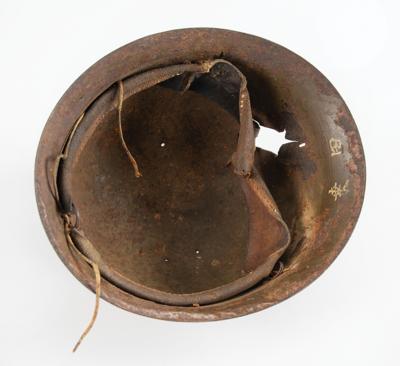 Lot #2148 Iwo Jima: Grenade-Damaged Helmet and Japanese Uniform - Image 4