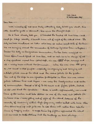Lot #2191 WWII: Iwo Jima Surrender Ceremony Letter