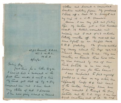 Lot #2192 WWII: North Africa Battle Letter