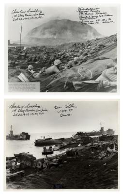 Lot #2149 Iwo Jima: Lindberg and Billison (2) Signed Photographs - Image 1