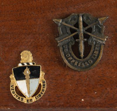 Lot #2203 William P. Yarborough's (3) Officer Desk and Door Plaques - Image 4